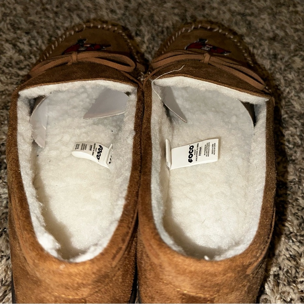 NEW Tampa Bay NFL Buccaneers Moccasin Slipper Men’s Sz XL - Picture 10 of 14
